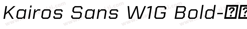 Kairos Sans W1G Bold字体转换